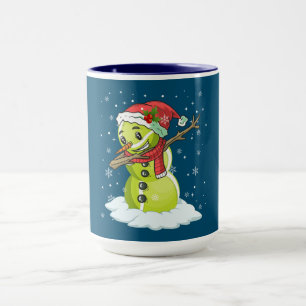 Dabbing Snögubbe Tennis Boll Tee Julafton Mugg