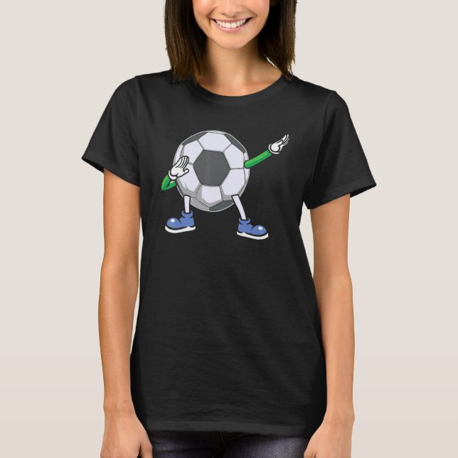 Dabbing Soccer Ball Soccer T Shirt (Framsida)