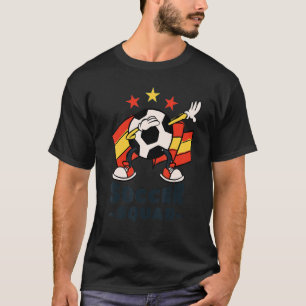 Dabbing Soccer Ball Spain Flagga Soccer Squad T Shirt