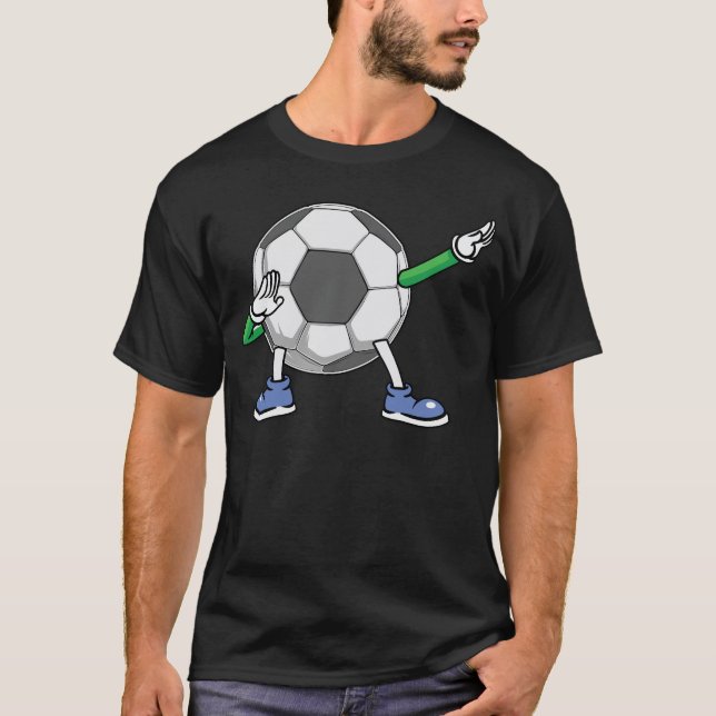 Dabbing Soccer Ball T Shirt (Framsida)