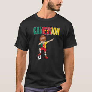 Dabbing Soccer Boy Cameroon Soccer Fläkt Jersey Fo T Shirt