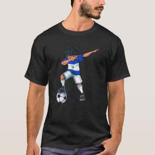 Dabbing Soccer Boy El Salvador Salvadoran Football T Shirt