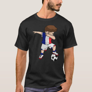 Dabbing Soccer Boy Frankrike Fransk Boys Football T Shirt