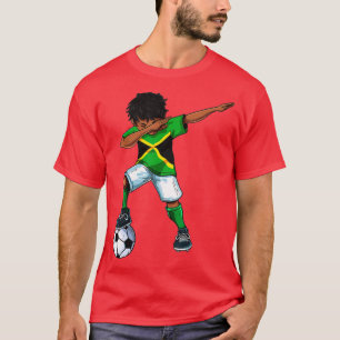 Dabbing Soccer Boy Jamaica - Jamaican Football Gif T Shirt