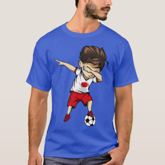 Dabbing Soccer Boy Japan Jersey - Japansk Footba T Shirt