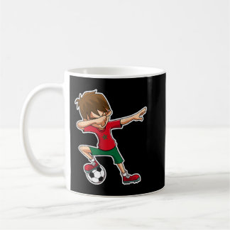 Dabbing Soccer Boy Marocko Shirt, marockansk Flagg Kaffemugg