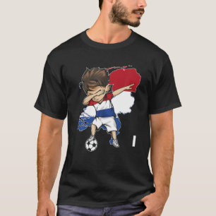 Dabbing Soccer Boy Netherlands Jersey - Nederlände T Shirt