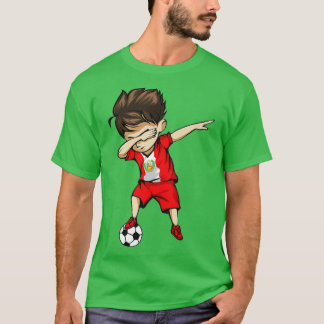 Dabbing Soccer Boy Peru Jersey - Peruvian Footbal T Shirt