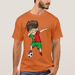 Dabbing Soccer Boy Portugal Jersey Portugal Foo T Shirt