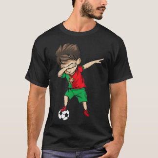 Dabbing Soccer Boy Portugal Jersey Portusey Portus T Shirt