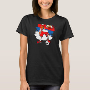 Dabbing Soccer Boy Serbien Jersey Serbian Football T Shirt