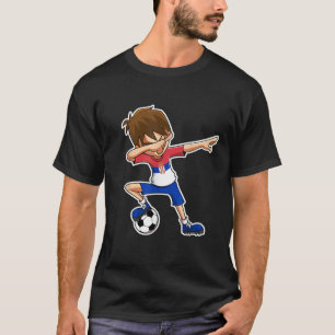 Dabbing Soccer Boy Serbien Shirt Serbian Flagga Je T Shirt