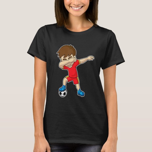 Dabbing Soccer Boy T Shirt (Framsida)