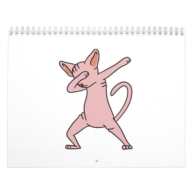 Dabbing Sphynx Cat Kalender (Omslag)