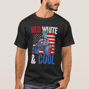 Dabbing Statue Liberty Monster Lastbil 4 juli U T Shirt