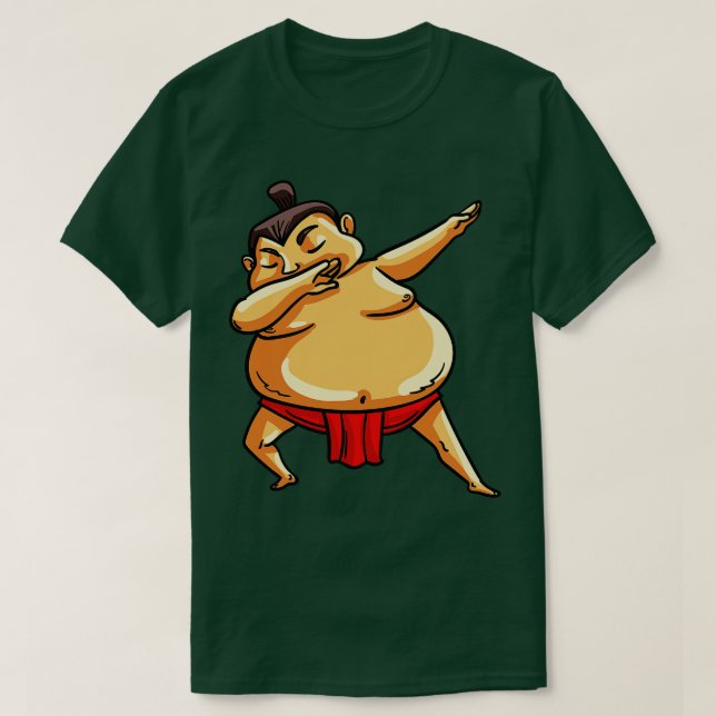 Dabbing Sumo Wrestler Sumo T Shirt (Design framsida)