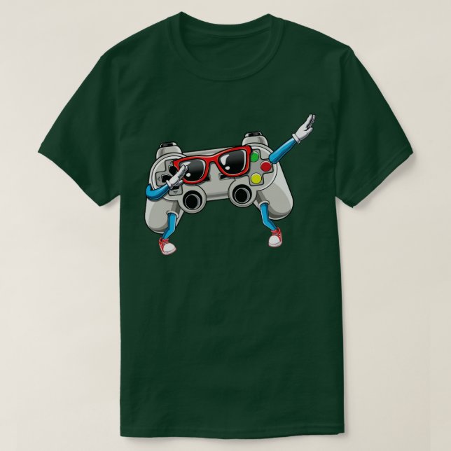 Dabbing sunglasses videospelsspelare t shirt (Design framsida)
