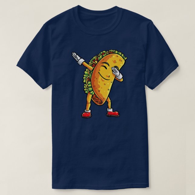 Dabbing Taco Cinco De Mayo Funny Boys Manar Mexica T Shirt (Design framsida)