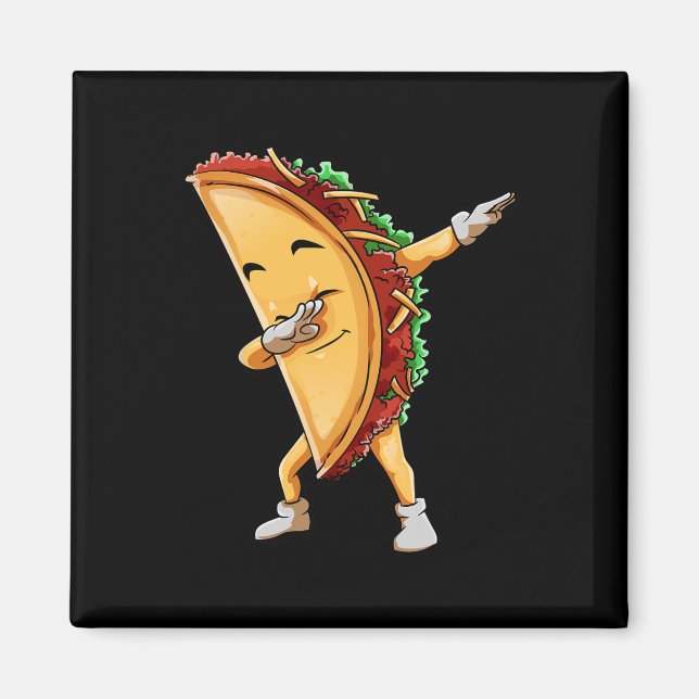Dabbing Taco Cinco De Mayo Funny Kids Boys Mexican Magnet (Framsidan)