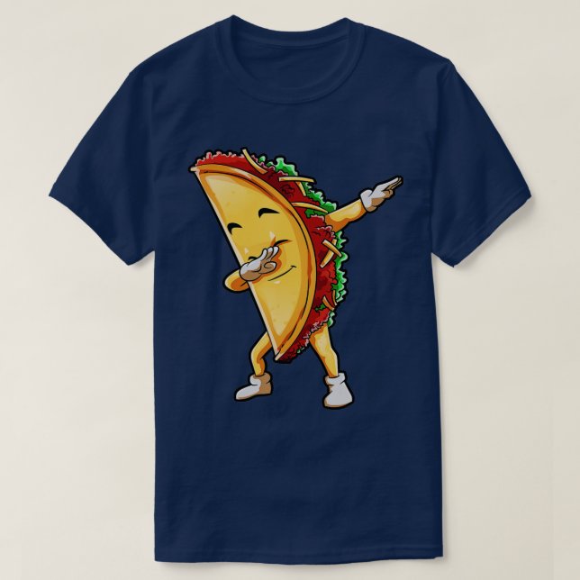 Dabbing Taco Cinco de Mayo Funny Kids Boys Mexican T Shirt (Design framsida)