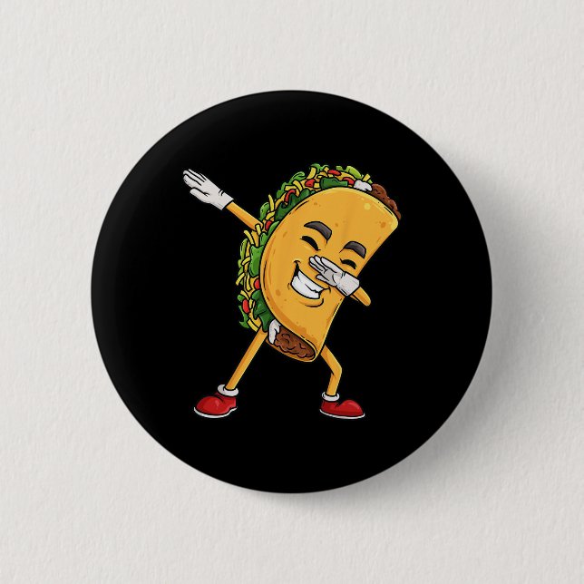 Dabbing Taco Cinco De Mayo Funny Mexican Dab Boys Knapp (Framsida)