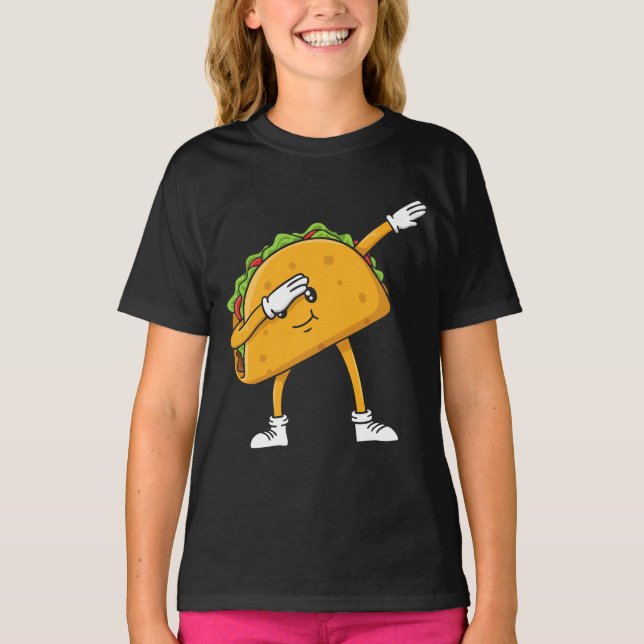 Dabbing Taco Cinco de Mayo Funny Mexican Food Dab T Shirt (Framsida)