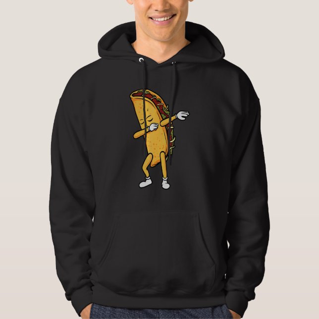 Dabbing Taco Mexican Food Cinco 5 De Mayo Hoodie (Framsida)