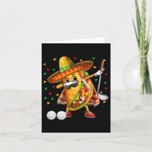 Dabbing Taco Spela Golf Cinco De Mayo Player Mex Kort