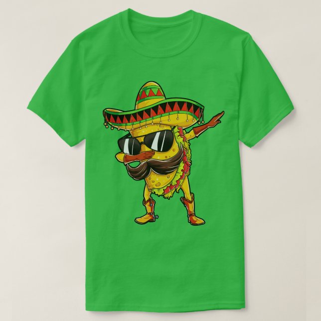 Dabbing Taco Tisdag Mecka-gåvor från Mexiko T Shirt (Design framsida)