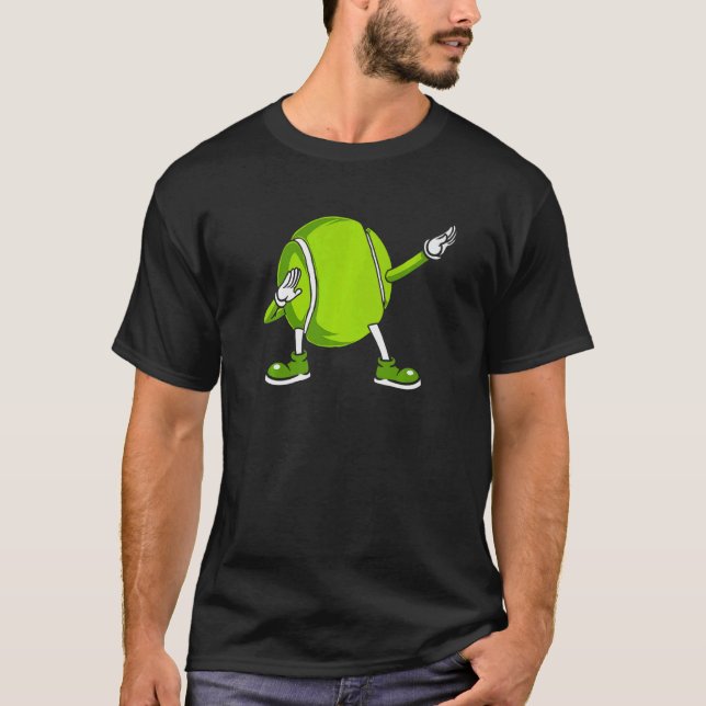 Dabbing Tennis Boll Tennis T Shirt (Framsida)