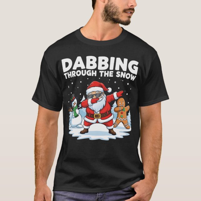 Dabbing Through the Snow T Shirt (Framsida)