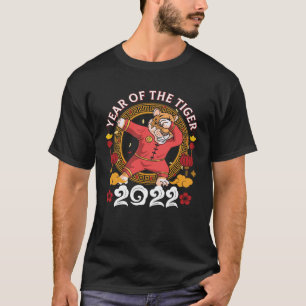 Dabbing Tiger Year of the Tiger Lycklig China New T Shirt