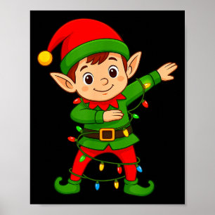 Dabbing Tomte Tröja Kostym Jul Squad Man Pojke  Poster