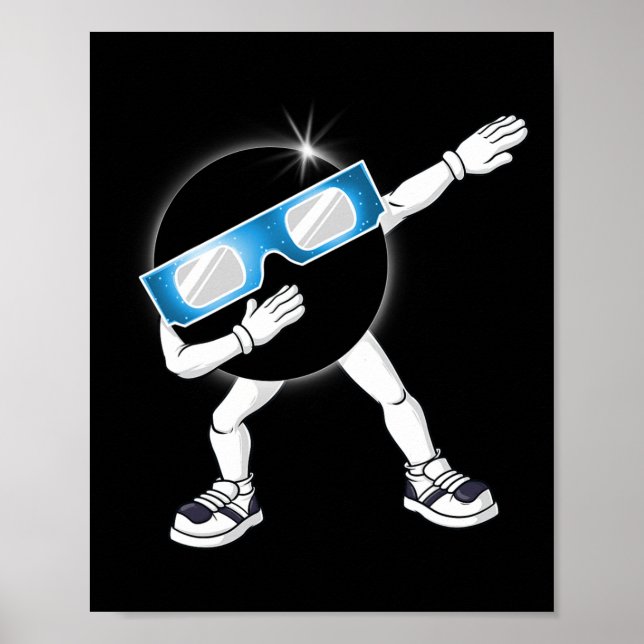 Dabbing Total Solar Eclipse 2024 Totality Dab Boys Poster (Framsidan)