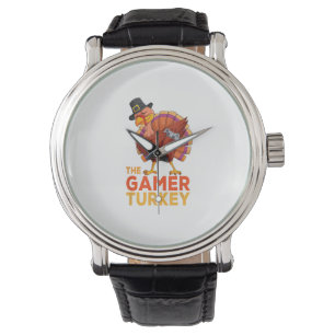 Dabbing Turkey Gamer Thanksgiving Gaming Kids Boys Armbandsur