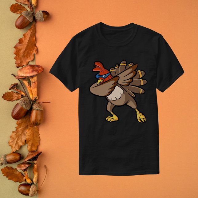 Dabbing Turkey Thanksgiving T Shirt (Skapare uppladdad)