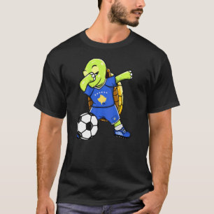 Dabbing Turtle Kosovo Ocer Fläkt Jersey Kosovo F T Shirt