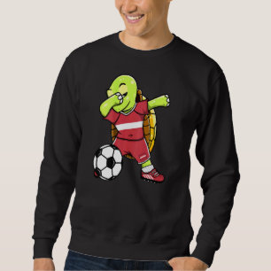 Dabbing Turtle Lettlands isocker Fläkt Jersey Latv Lång Ärmad Tröja