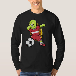 Dabbing Turtle Lettlands isocker Fläkt Jersey Latv T Shirt