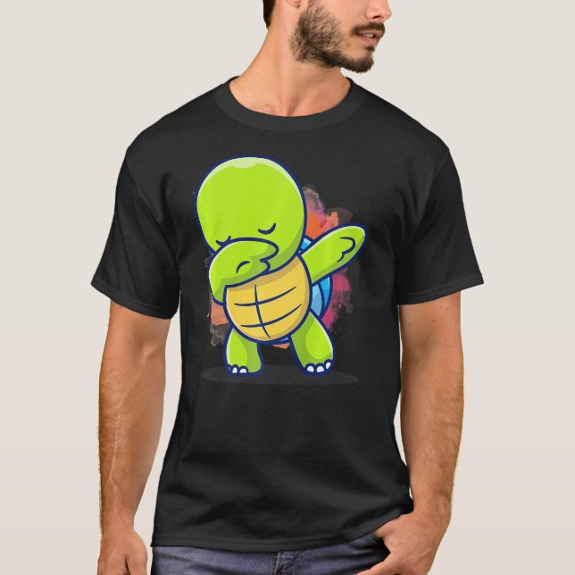 Dabbing Turtle Shirt T Shirt (Framsida)