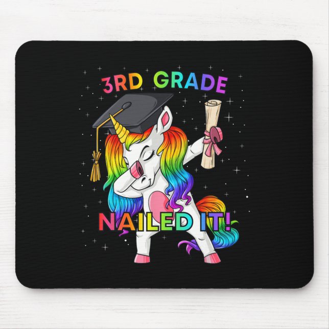 Dabbing Unicorn 3:e Klass nailed it Studenten Gir Musmatta (Framsidan)