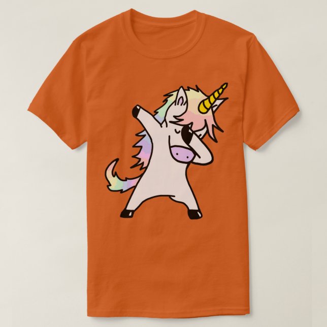 Dabbing Unicorn 3 T Shirt (Design framsida)