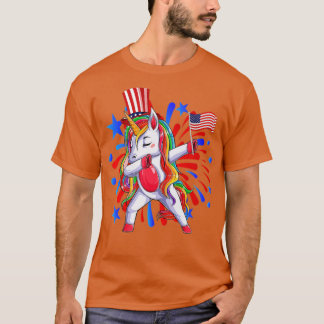 Dabbing Unicorn 4:e juli 2004 T Shirt