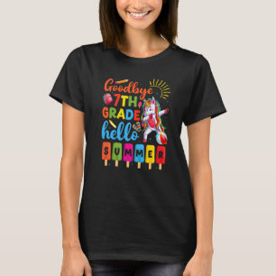 Dabbing Unicorn 7:e Klass Lacher Student Kids Hel T Shirt