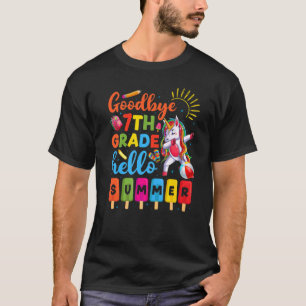 Dabbing Unicorn 7:e Klass Lacher Student Kids Hel T Shirt