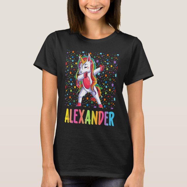 Dabbing Unicorn Alexander T Shirt (Framsida)
