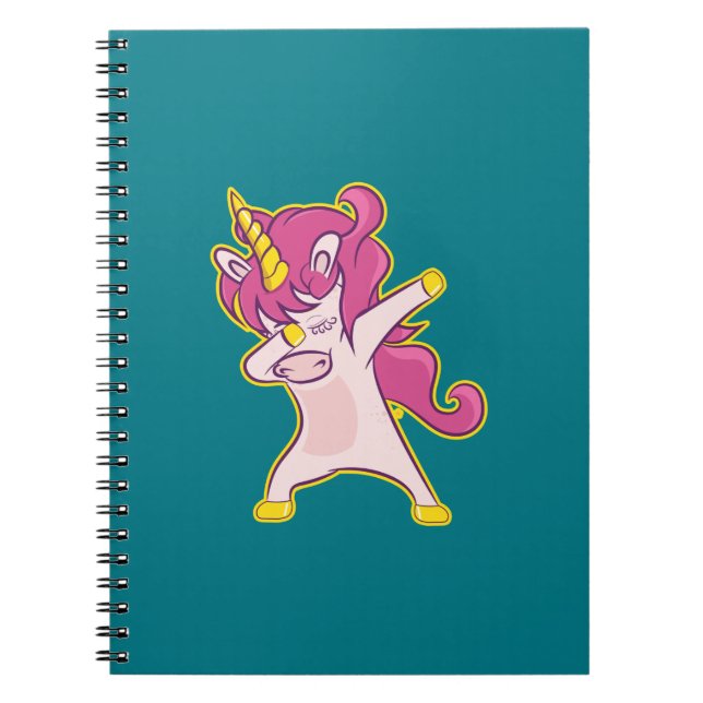 Dabbing Unicorn Anteckningsbok (Framsidan)