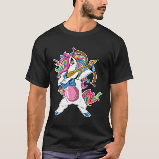 Dabbing Unicorn Archer Adc Funny Archery Bow Arrow T Shirt