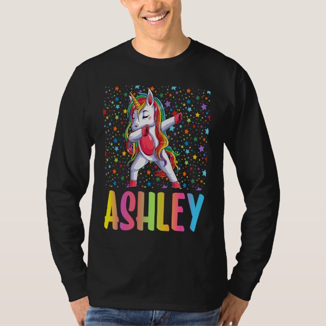 Dabbing Unicorn Ashley T Shirt (Framsida)