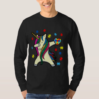 Dabbing Unicorn Autism Awareness Awareness Month E T Shirt